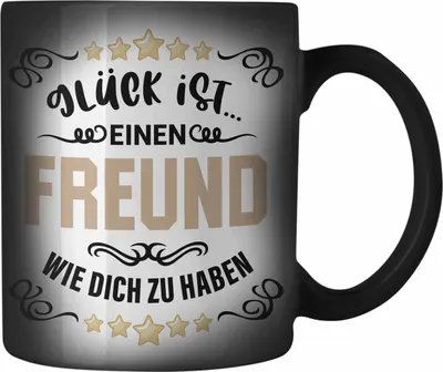 Produktbild von Trendation - Bester Freund Farbwechsel Zauber-Tasse Geschenk Beste Freunde Bester Freund Der Welt Geschenkidee (Schwarz)