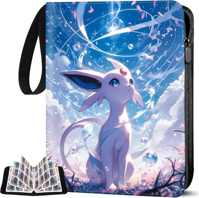 Produktbild von pokemon Sammelalbum für Karten, 50 Seiten 900 Karten Kapazitä, Sammelkarten Album, Kunstleder Tragbar Wasserdicht Card Binder, Kartenhalter Album