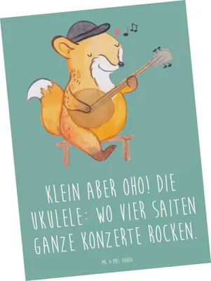 Produktbild von Mr. & Mrs. Panda Postkarte Ukulele Magie - Meeresbrise - Geschenk, Lieder, Musik, Instrument, Saiteninstrument, machen, Musikunterricht, Grußkarte, Musiker, Ansichtskarte
