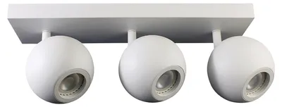 Zdjęcie produktu dla Lampa sufitowa ENOVALITE GLOBE, gniazdo GU10, IP20, Ø10cm, 3 płomienie, biały