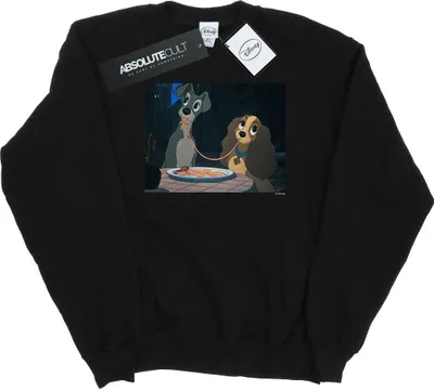 Produktbild von Disney - "Lady And The Tramp Spaghetti Slurp" Sweatshirt für Herren BI17009 (L) (Schwarz)