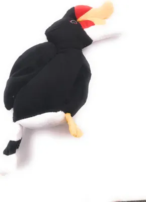 Image de Onwomania Peluche Tissu Animal Oiseau rhinocéros Pélican noir 17 cm