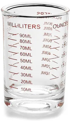 Image de Verre à shot Maatbeker - 90 ml - Pratique pour les cocktails - Verres à shot en verre - Parfait pour les bars et les fêtes - Idéal pour l'espresso et les apéritifs