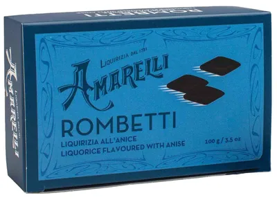 Produktbild von Amarelli Rombetti all'Anice, Hartes Lakritz mit Anis, Box, 100 g, Amarelli Italien