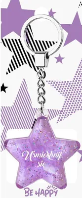 Zdjęcie produktu dla Brelok Gwiazdka Uśmiechnij się - Be-Happy Gifts