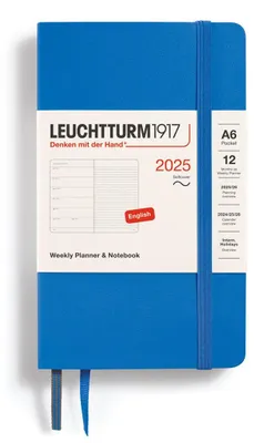Produktbild von LEUCHTTURM1917 370766 Wochenkalender & Notizbuch Pocket (A6) 2025, Softcover, Sk