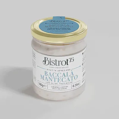 Obrázok produktu pre Baccalà Mantecato s olivami Taggiasche.