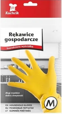 Zdjęcie produktu dla Kuchcik Gumowa Rękawice Rozmiar M Wygodne Zabezpieczające Do Detergentów