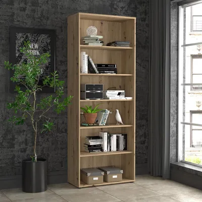 Produktbild von Regal Standregal Ordnerregal Bücherregal Ablageregal Holzregal "Tembi I" Artisan Eiche