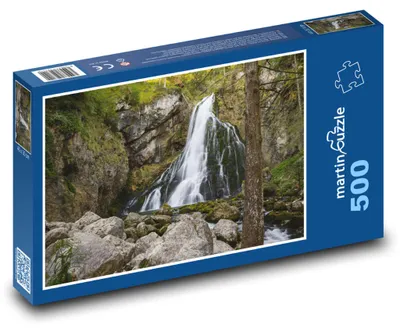 Zdjęcie produktu dla Puzzle 500 Wodospad Golling w Lesie - martinpuzzle