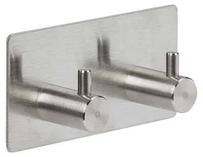Produktbild von Selbstklebender Haken STIKY+ 2 Haken, Edelstahl, 9 x 2,8 x 4,5 cm