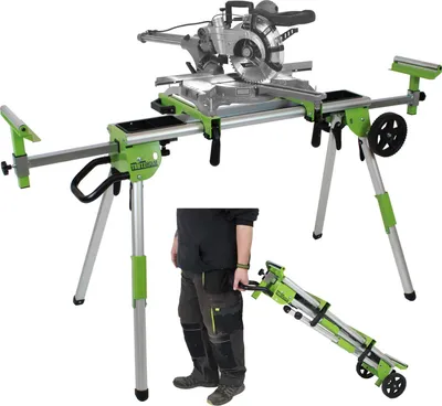 Produktbild von Untergestell für Kappsägen Gehrungssägen Kappzugsägen mobil Universal Maschinengestell mit Rädern