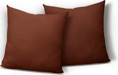 Produktbild von 2er Pack Kissenbezug Kissenhülle 40x40 cm braun Uni Jersey Baumwolle Set