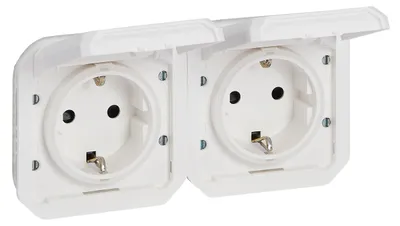 Produktbild von LEGRAND Plexo New Feuchtraum-Steckdose 2-fach IP44 UltraWeiß