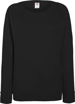 Produktbild von Fruit OF The Loom Damen Raglan Sweatshirt BC2656 (XS) (Schwarz)