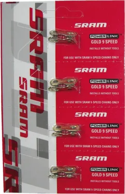 Produktbild von SRAM 72.2740.200.751 Kettenverschlussglied Power Link 9-fach, gold (4er Pack)