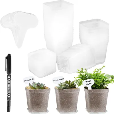 Obrázok produktu pre Pestovateľské kvetináče 7 cm, 30 kusov, štvorcové, s podmiskou, pre sadenice