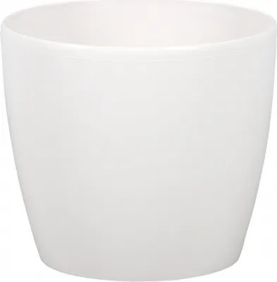 Produktbild von Kunststoff Blumentopf weiß 12x10,4 cm klassisch Magnolie