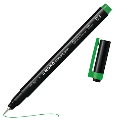 Imagen del producto de Tombow WSEFL07-03 Tombow MONOdrawing Fineliner grün 0,35 mm, 1 St.
