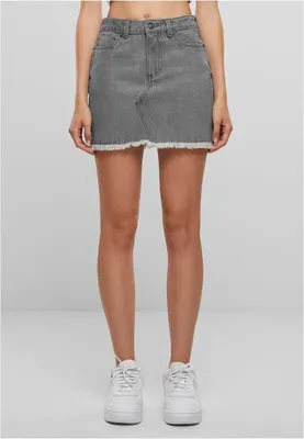 Immagine prodotto di Gonna da donna Urban Classics Ladies Heavy Mini Denim Skirt, nuova, grigio slavato - 33