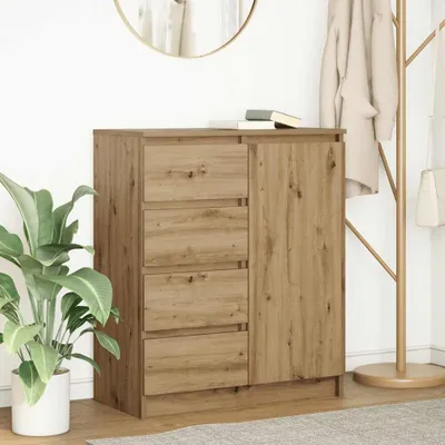 Image de vidaXL Sideboard avec tiroirs Chêne Artisan 71x35x84cm Bois composite