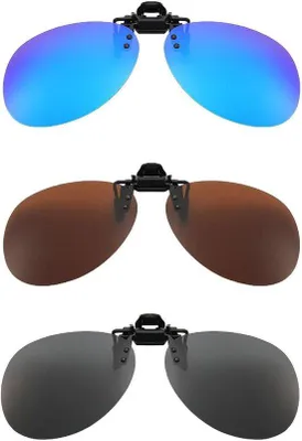 Image de Lunettes de soleil polarisées à clipser, noir et gris, taille unique