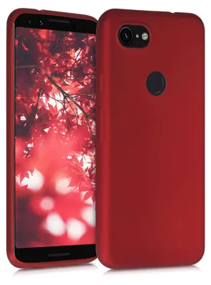 Produktbild von kwmobile Handyhülle für Google Pixel 3a Hülle - Silikon Case metallisch schimmernd - Schutzhülle Cover - Metallic Dunkelrot