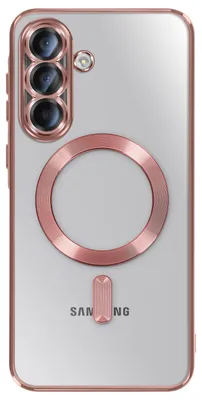 Image de Avizar, coque MagSafe avec bordure chromée pour Samsung Galaxy A37, rose