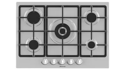Image de Hisense GM773XF Plaques de cuisson inox Plaque de cuisson intégrée 71 cm de gaz 5 zone(s)