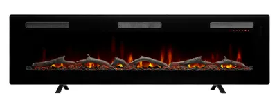 Produktbild von Dimplex Sierra Optiflame TV Medienwand Kamin, 72″/182,9 cm, Wandmontage, Wandeinbau oder freistehend mit Standfüßen, 7 Flammenfarben, 3 verschiedene Dekorationen, Cool-Touch-Glas, 1,6 kW HeizLüfter