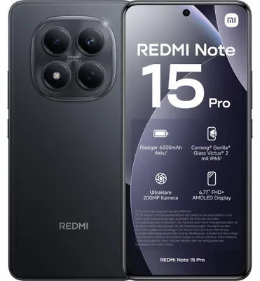 Produktbild von XIAOMI Redmi Note 15 Pro 4G 8/256GB Smartphone Schwarz