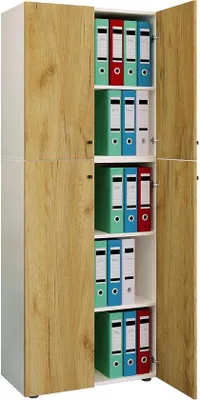 Produktbild von Archivschrank mit 5 Fächern und Drehtüren - Büro und Zuhause