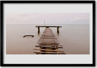 Produktbild von Bild 70x50 MDF-Rahmen Wandkunst Bridge-Architektur