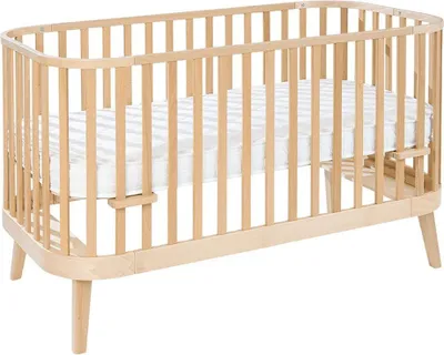 Image de ATB MEBLE Lit à barreaux 140x70 cm - 2 en 1 Lit Bébé Transformable - PRINCIPAL Lit d'Appoint Bébé - Lit Bébé évolutif - Lit Jeune - Blanc