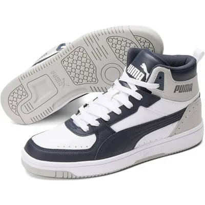 Produktbild von Puma Rebound JOY High Top Herren Sneaker Sportschuh 374765 weiss/blau, Schuhgröße:44.5 EU