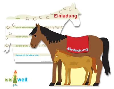 Produktbild von Pferd Einladungskarten ( 6 Stk )