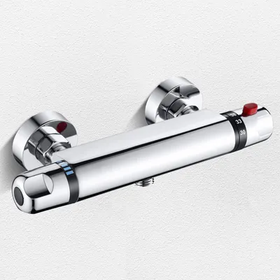 Produktbild von Duscharmatur mit Thermostat und Sicherheitsknopf