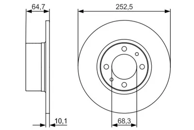 Produktbild von 2x BOSCH Bremsscheibe 0 986 479 988