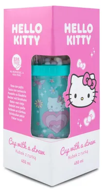 Obrázok produktu pre Kubek z rurką Hello Kitty Light Blue Pink