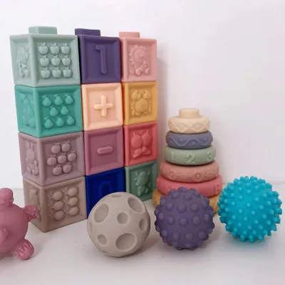 Image de Cubes et balles Montessori Bavytoy - lot
