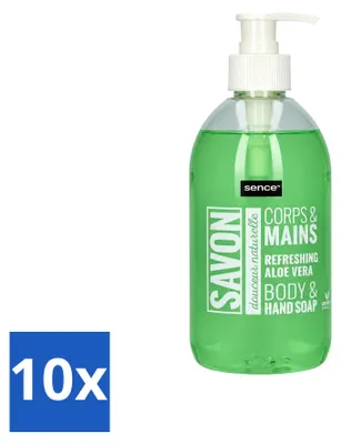 Obrázek produktu pro 10 kusů tekutého mýdla Sence Refreshing Aloe Vera - 500 ml - výhodná balení - 10 kusů