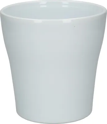 Produktbild von Übertopf 12 cm Ø - Orchideentopf - Orchideenübertopf - Keramik - Weiß T2