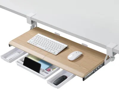 Tastaturablage unter dem Schreibtisch, 68x30 cm, Eiche