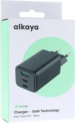 Produktbild von alkaya NEXUS-Laderät mit GaN-Technologie schwarz