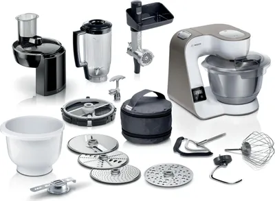 Produktbild von Bosch MUM5XL74, 3,9 l, Weiß, 1,1 m, 4 Disks, LED, Edelstahl