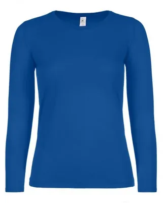 Productafbeelding van B&C - "#E150" T-shirt voor dames, lange mouwen, model FK2606 (maat S) (koningsblauw)
