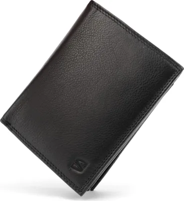 Immagine prodotto di SERASAR | Portafoglio in pelle premium [Manager] con pelle nera | Colore: Nero | Lunghezza: 13cm