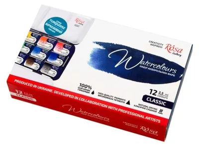 Obrázok produktu pre Farby akwarelowe Classic w kasetce 12 kolorów