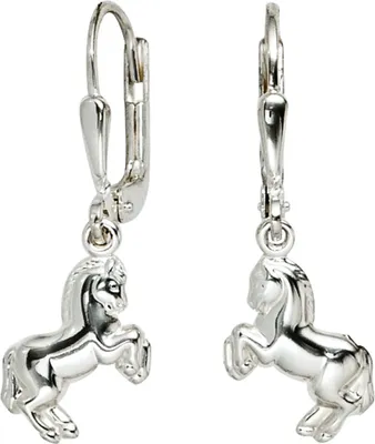 Produktbild von JOBO Kinder Boutons Pferd 925 Sterling Silber rhodiniert Ohrringe Ohrhänger