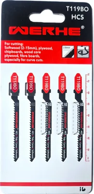 Image de Lames de scie sauteuse à bois WERHE T119BO